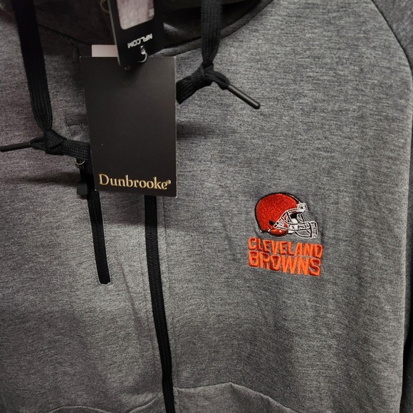 Cleveland Browns Hoodie Mens 3XL Gray NFL Football Full Zip Sherpa Fleece - Picture 2 of 11